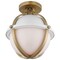 Nuvo Lincoln 1-Light Semi Flush Mount, E26 60W, Matte White, White Opal 60/7663 - alternate 8